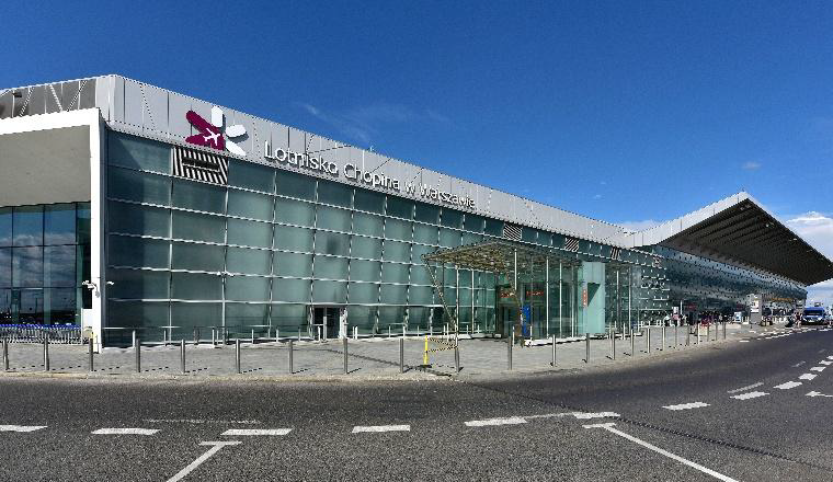 The photo of the Warsaw Chopin Airport